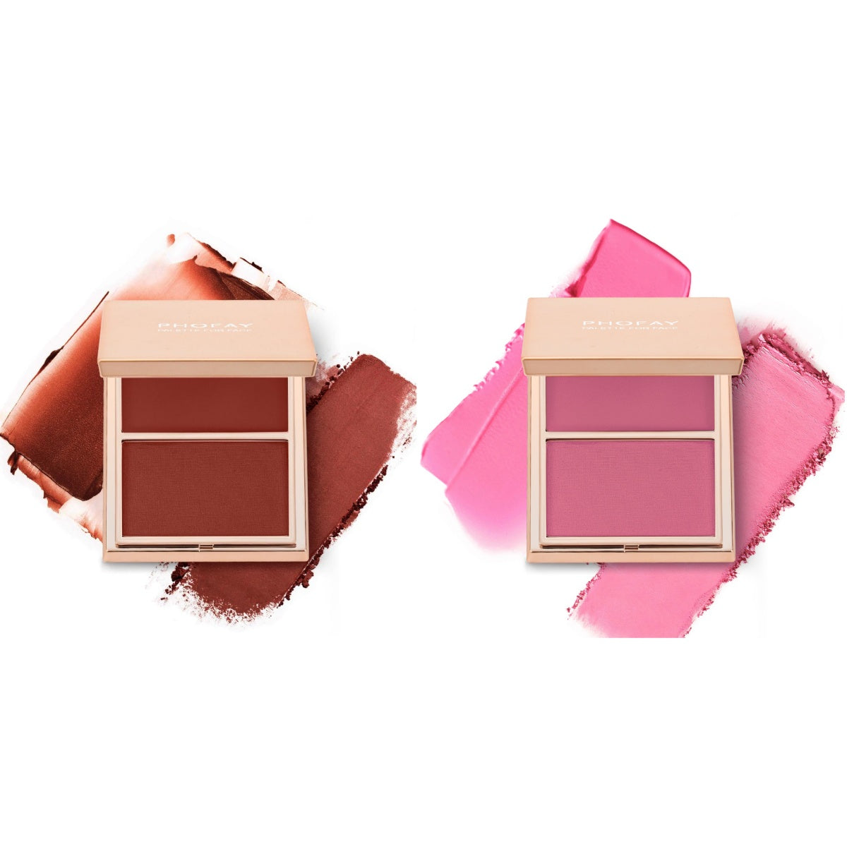 PHOFAY Double - Take Cream & Powder Blush Duo - 4 - CJ - 1PCS - Set7 - CJCZ204749121UF