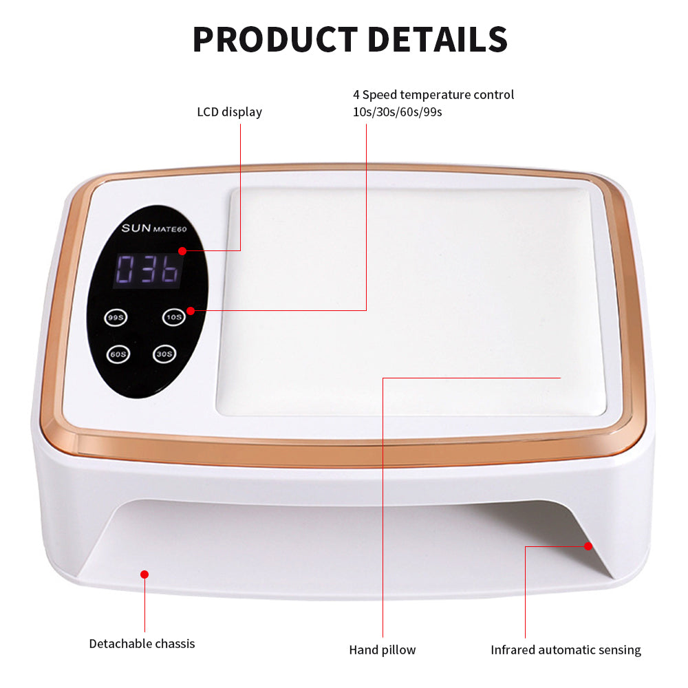 Nail Lamp, Professional Nail Dryer With 90Pcs Lamp Chips, Fast And Efficient Drying, 4 Timer Setting LED Nail Gel Lamp, For Home Salon Use - 5 - CJ