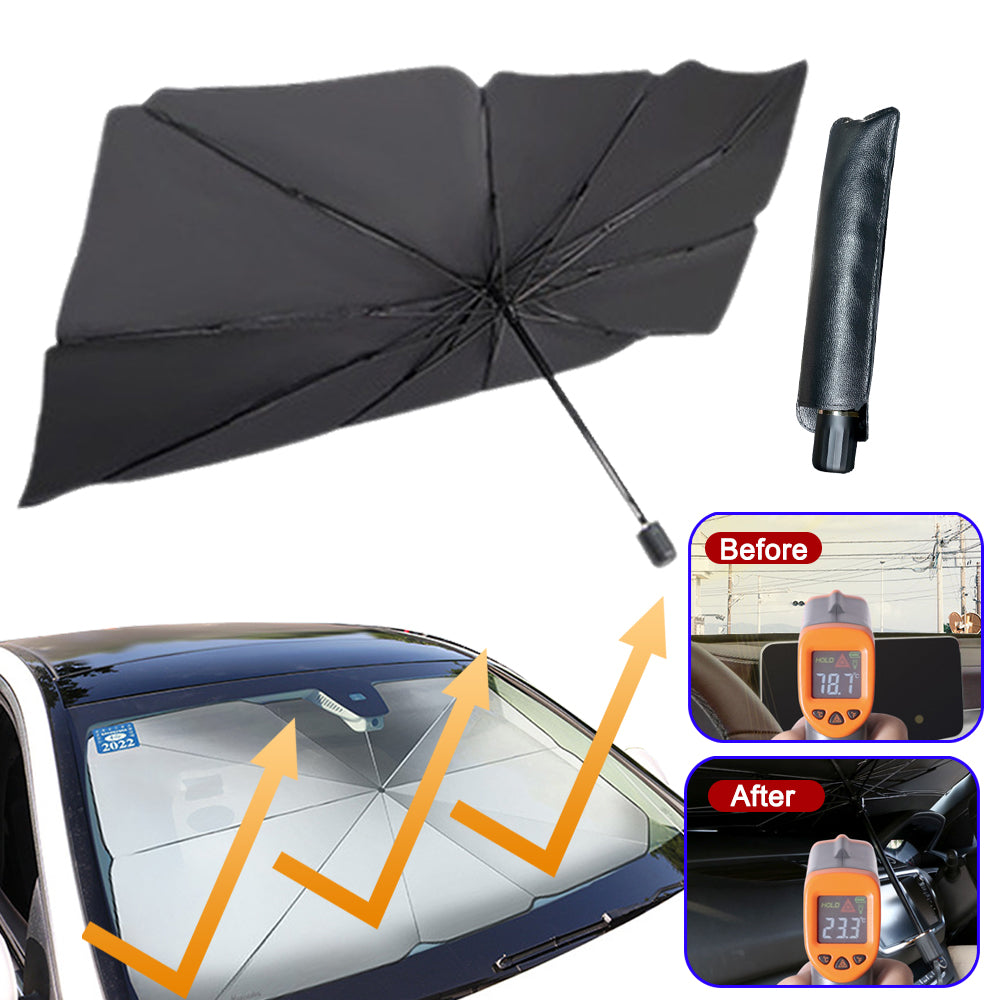 Foldable Car Windshield Sun Shade Umbrella UV Protection Heat Insulation Parasol Auto Front Window Cover Interior Protector Summer Gadgets - 0 - CJ