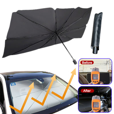 Foldable Car Windshield Sun Shade Umbrella UV Protection Heat Insulation Parasol Auto Front Window Cover Interior Protector Summer Gadgets - 0 - CJ