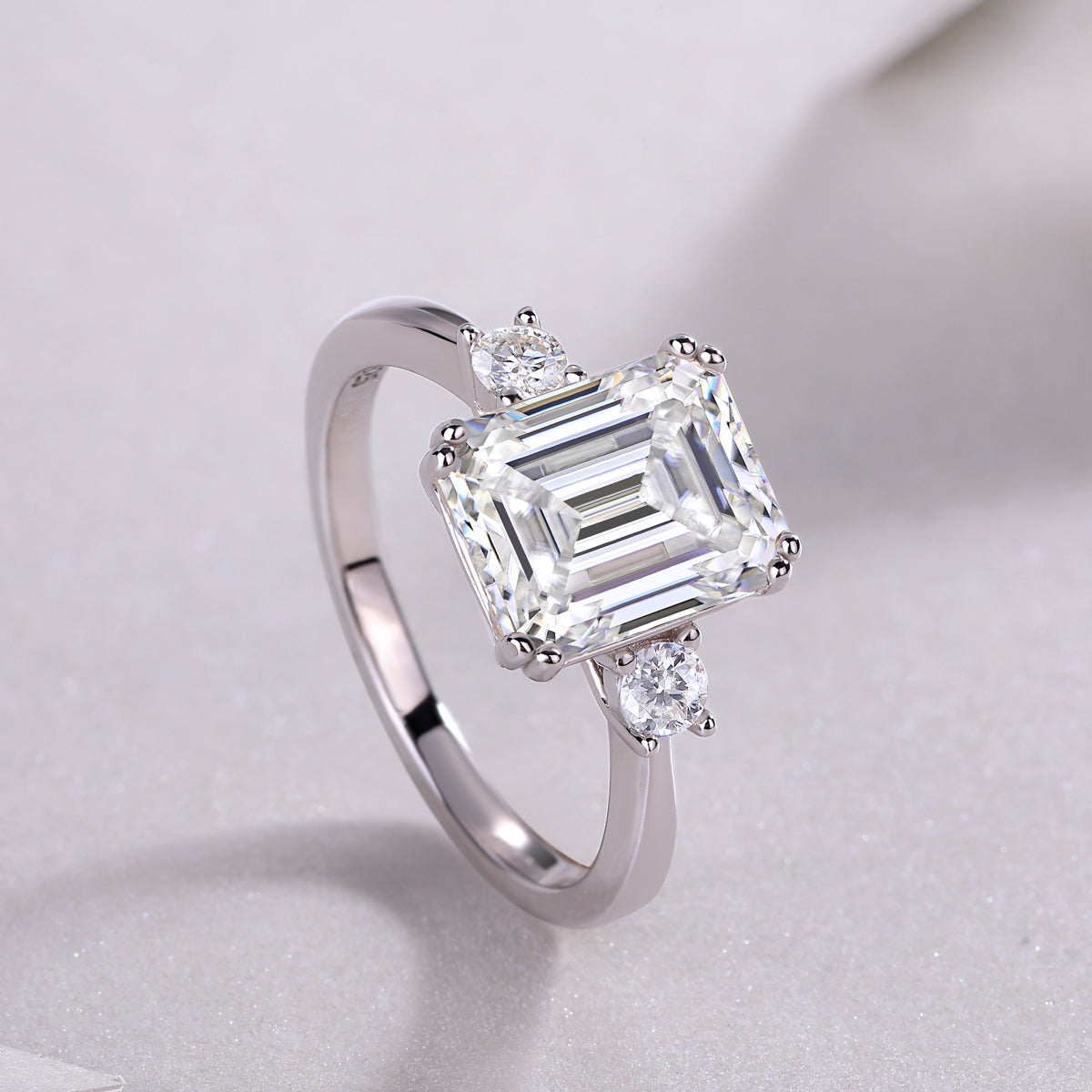 1Baguette Diamond Ring Wedding Ring Luxury Moissanite Silver Ring Prohibit TikTok sales - 5 - CJ