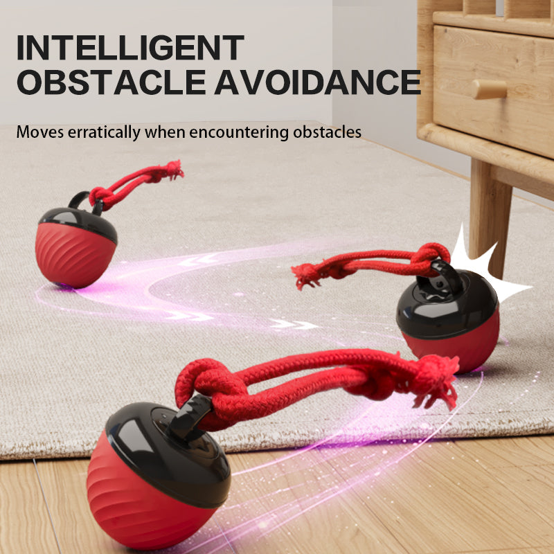 Smart Dog Cat Toy Ball Electronic Interactive Pet Toy Moving Ball Rope USB 3 Modes Automatic Moving Bouncing For Puppy Chew Products Pets Products - 0 - CJ