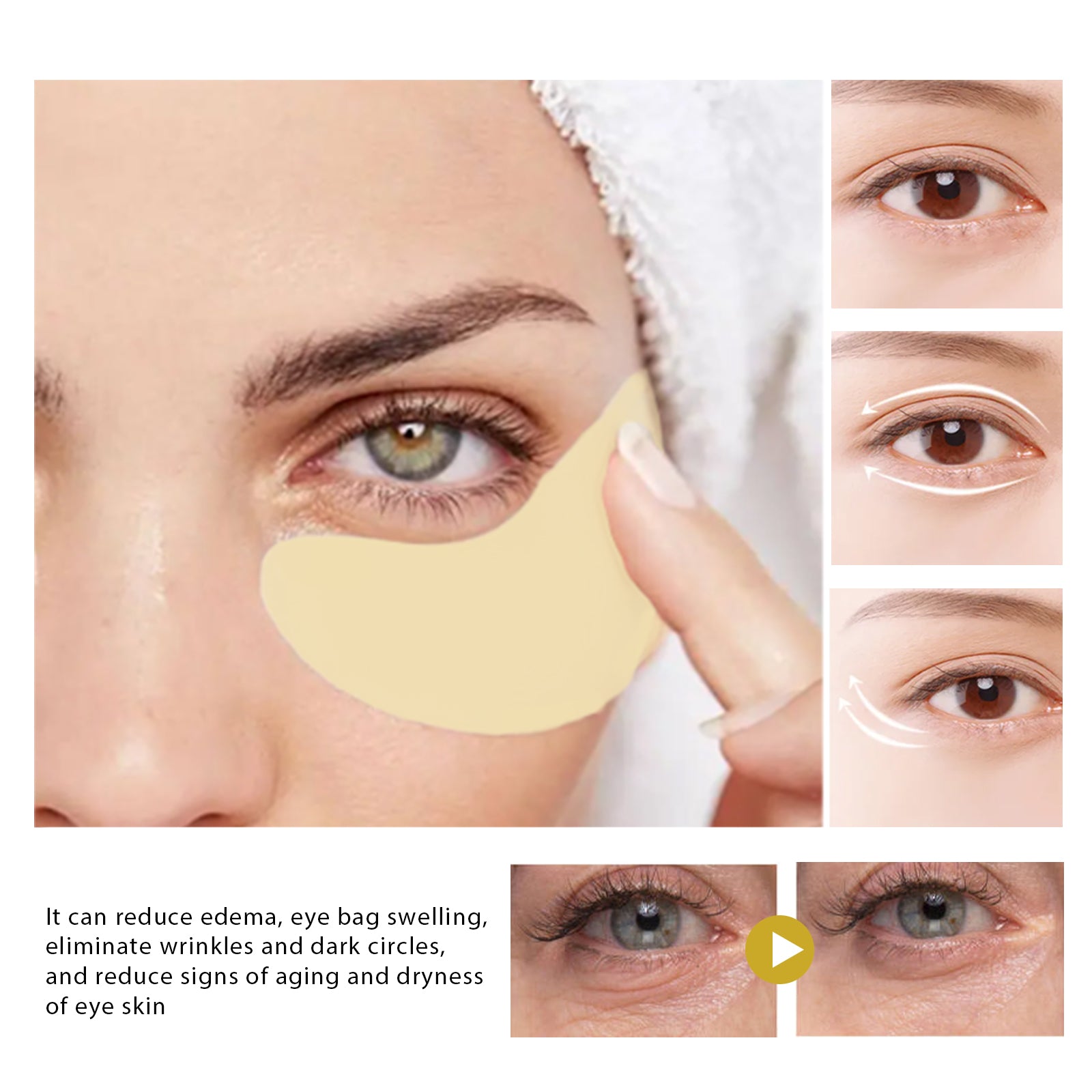 EELHOE Retinol Eye Mask, Lightening And Lifting Fine Lines Around Eyes Repair Dark Circles And Eye Bags Moisturizing Eye Mask - 5 - CJ