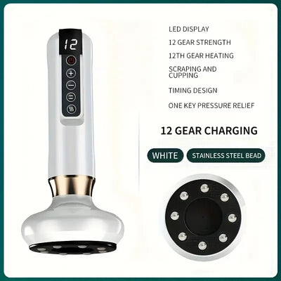 Body Gua Sha Scraping Massager. 12 Level Electric Vacuum Cupping Massager, Rechargeable And Cordless. Perfect For Halloween, Christmas And Birthday Gifts - 5 - cjdropshipping