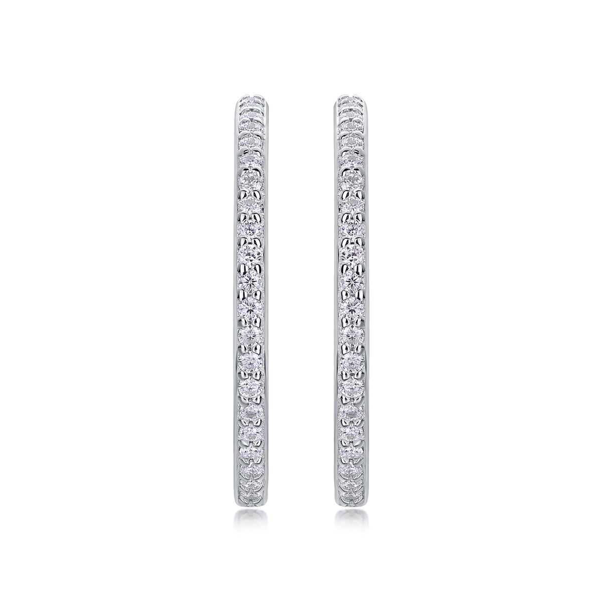 1Ribbon - Square Moissanite S925 Sterling Silver Earrings With Platinum - plated Stud Earrings, A Fashionable And Luxurious Diamond Jewelry Accessory Prohibit TikTok sales - 5 - cjdropshipping