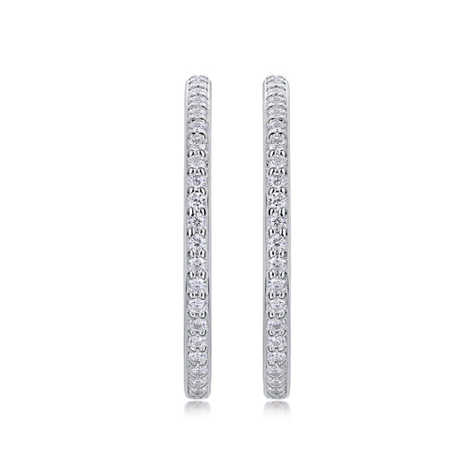 1Ribbon - Square Moissanite S925 Sterling Silver Earrings With Platinum - plated Stud Earrings, A Fashionable And Luxurious Diamond Jewelry Accessory Prohibit TikTok sales - 5 - cjdropshipping