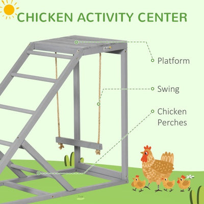 Swing Set With Chicken Perch And Hen Ladder, Chicken Coop Toys - 5 - CJ