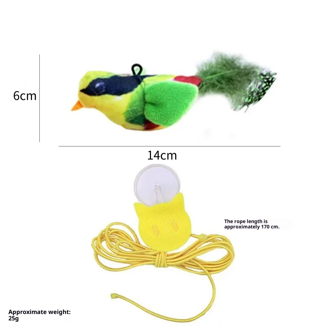 Vocal Simulation Squeaky Bird Cat Toy For Self - amusement - 0 - CJ