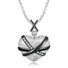 925 Sterling Silver Plating Repaired Heart Necklace Sad Chain Necklace - 4 - https://x.com/titan_prim62775J