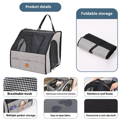 Portable Foldable Car Waterproof And Hard - wearing Pet Cage Waterproof Thickened Dog Mat Car Pet Mat - 0 - CJ