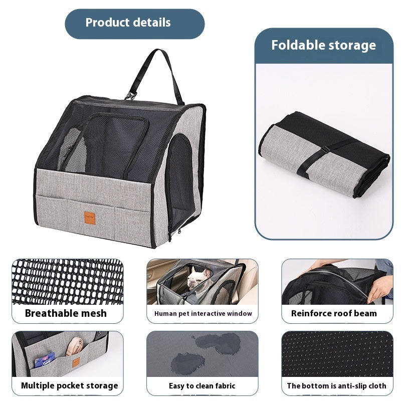 Portable Foldable Car Waterproof And Hard - wearing Pet Cage Waterproof Thickened Dog Mat Car Pet Mat - 0 - CJ