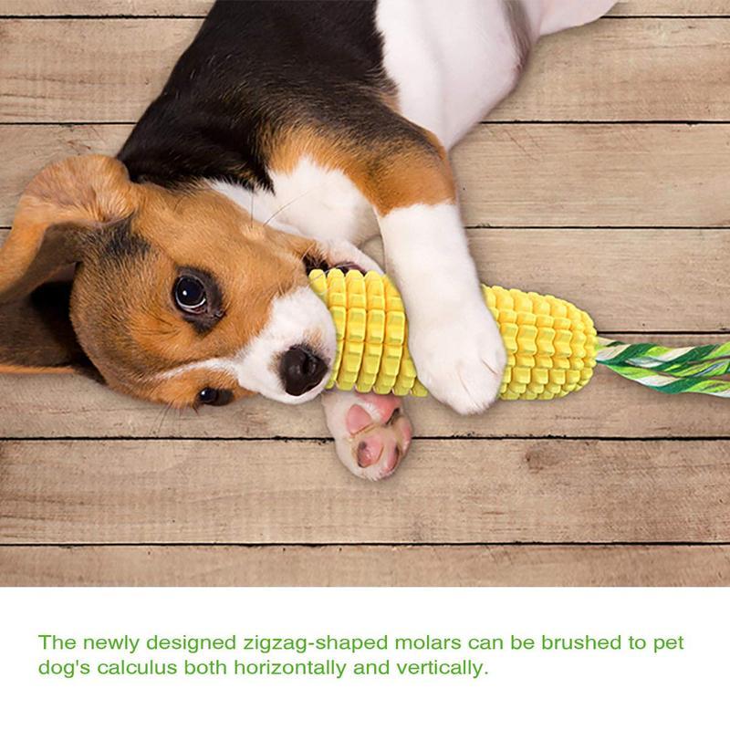 PROKEl Dog Chew Toys Corn Stick Toy For Smal  MediumLarge Breed 5.8   Squeak Corn Stick Ropetoy - 5 - CJ
