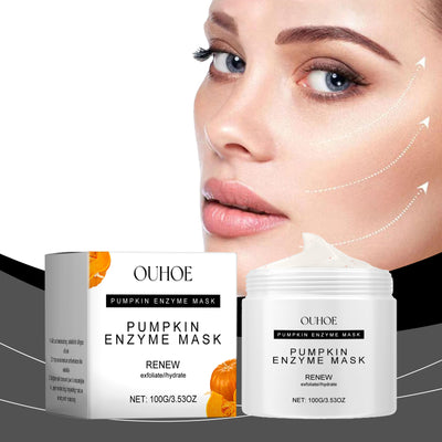 Ouhoe Pumpkin Enzyme Mask Facial Skin Deep Cleansing Pores Gentle Nourishing Skin Care Mud Mask - 5 - CJ