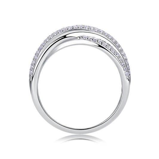 1Brilliant Interweaving - A Fashionable And Luxurious Jewelry Accessory Set With Moissanite S925 Sterling Silver And Platinum - plated Diamond Prohibit TikTok sales - 5 - CJ