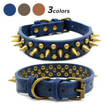 Retro Studded Spiked Rivet Large Dog Pet Leather Collar Pit Bull S - XL - 5 - CJ