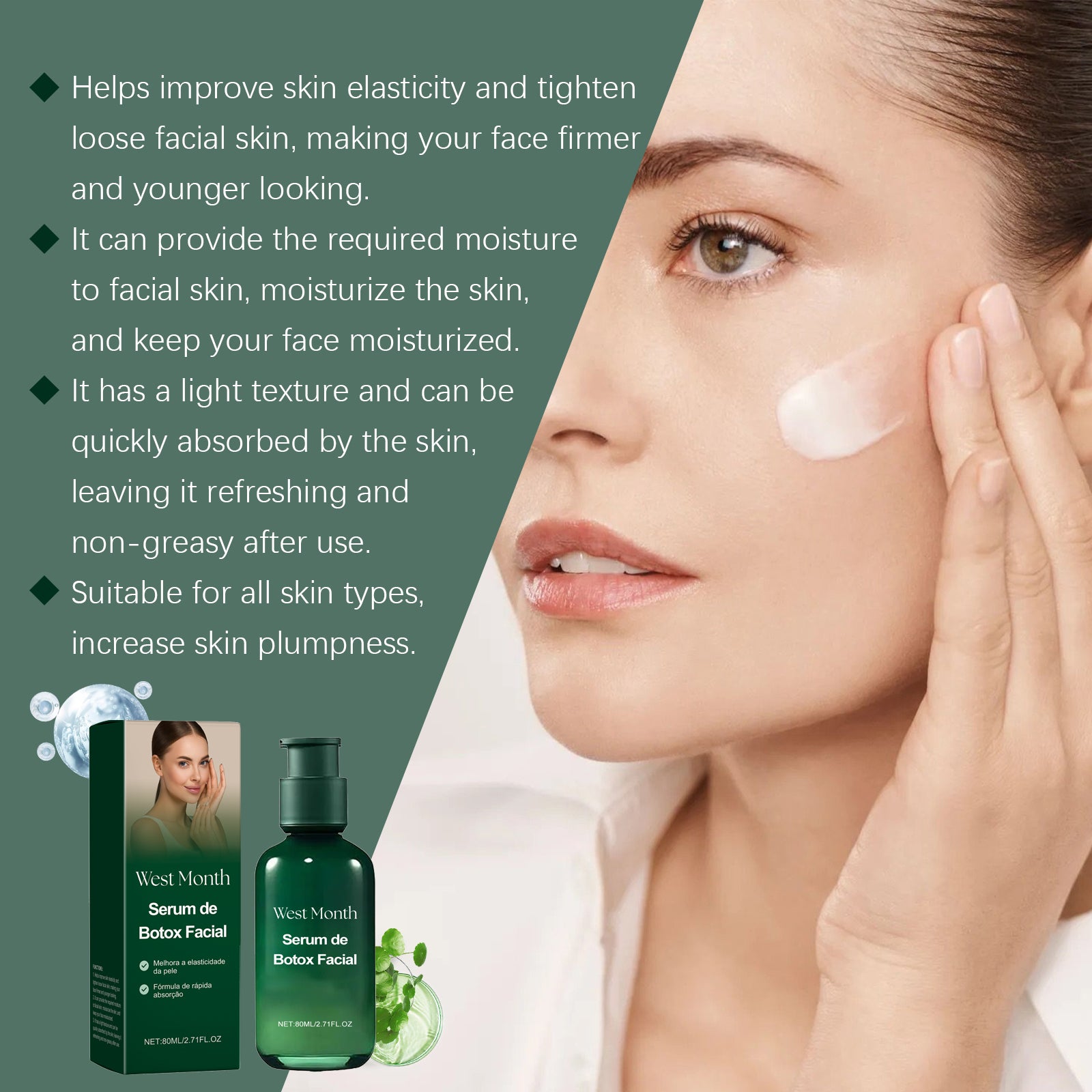 West Month Moisturizing And Firming Essence, Moisturizing And Hydrating Facial Tender Skin And Enhancing Skin Texture Essence - 5 - CJ