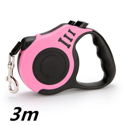 Pet Automatic Telescopic Traction Rope - 0 - CJ - Pink - 3m - CJJJCWGY00481 - Pink - 3m