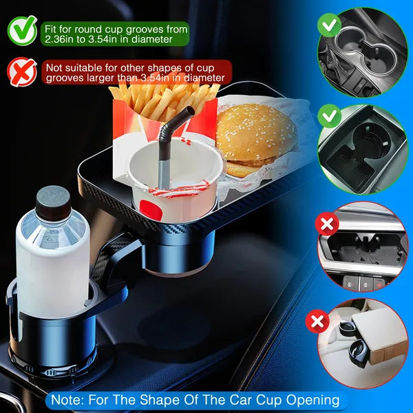 Car Cup Holder Tray 360° Rotating Car Bottle Holder Expander Adapter - 5 - cjdropshipping