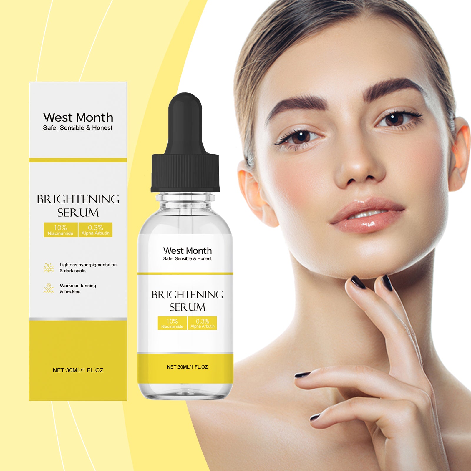 West&Month Brightening Serum, A Facial Blemish Calming, Hydrating, Firming And Brightening Serum - 5 - CJ