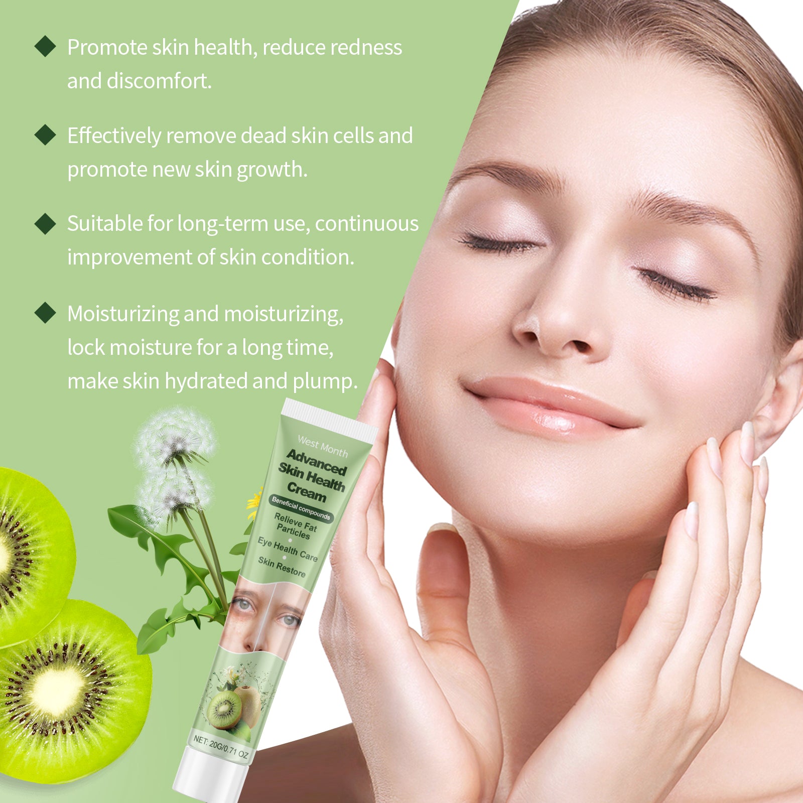 West&Month Skin Care Cream, Skin Repair Fat Granules Moisturizing Delicate And Smooth Skin Care Cream - 5 - CJ