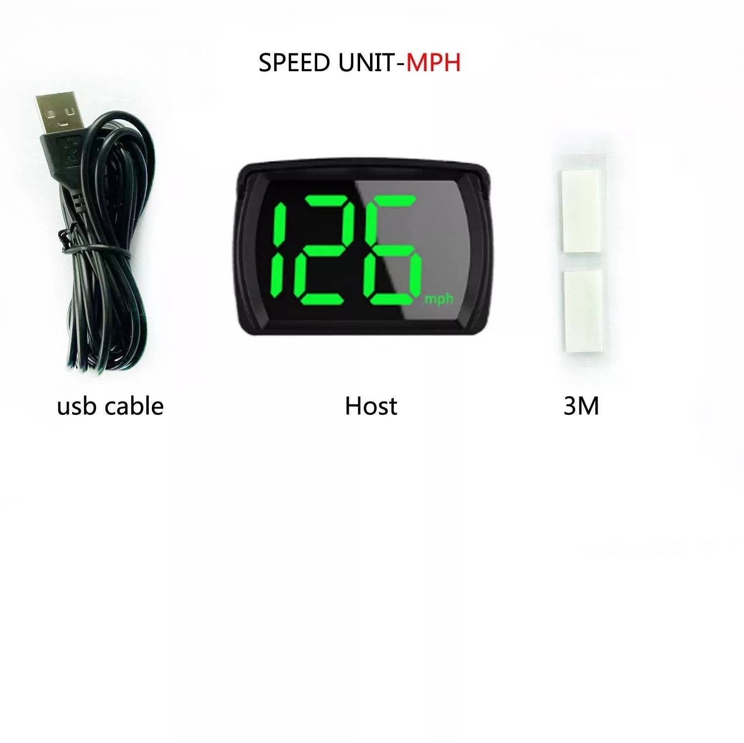 New HUD Car Head - up Display MPH Speed Display 3 - inch Multi - function LCD MPH Dashboard - 5 - CJ