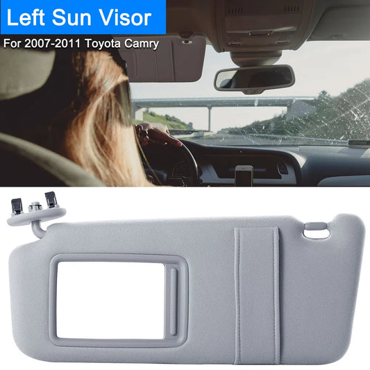 Auto Sun Visor Left Driver Side Car Sun Visor Fits 2007 - 2011 Toyota Camry Without Sunroof Vanity Light - 5 - CJ