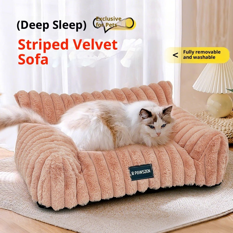 Pet Bed Rabbit Plush Removable And Washable Large Kennel - 0 - CJ