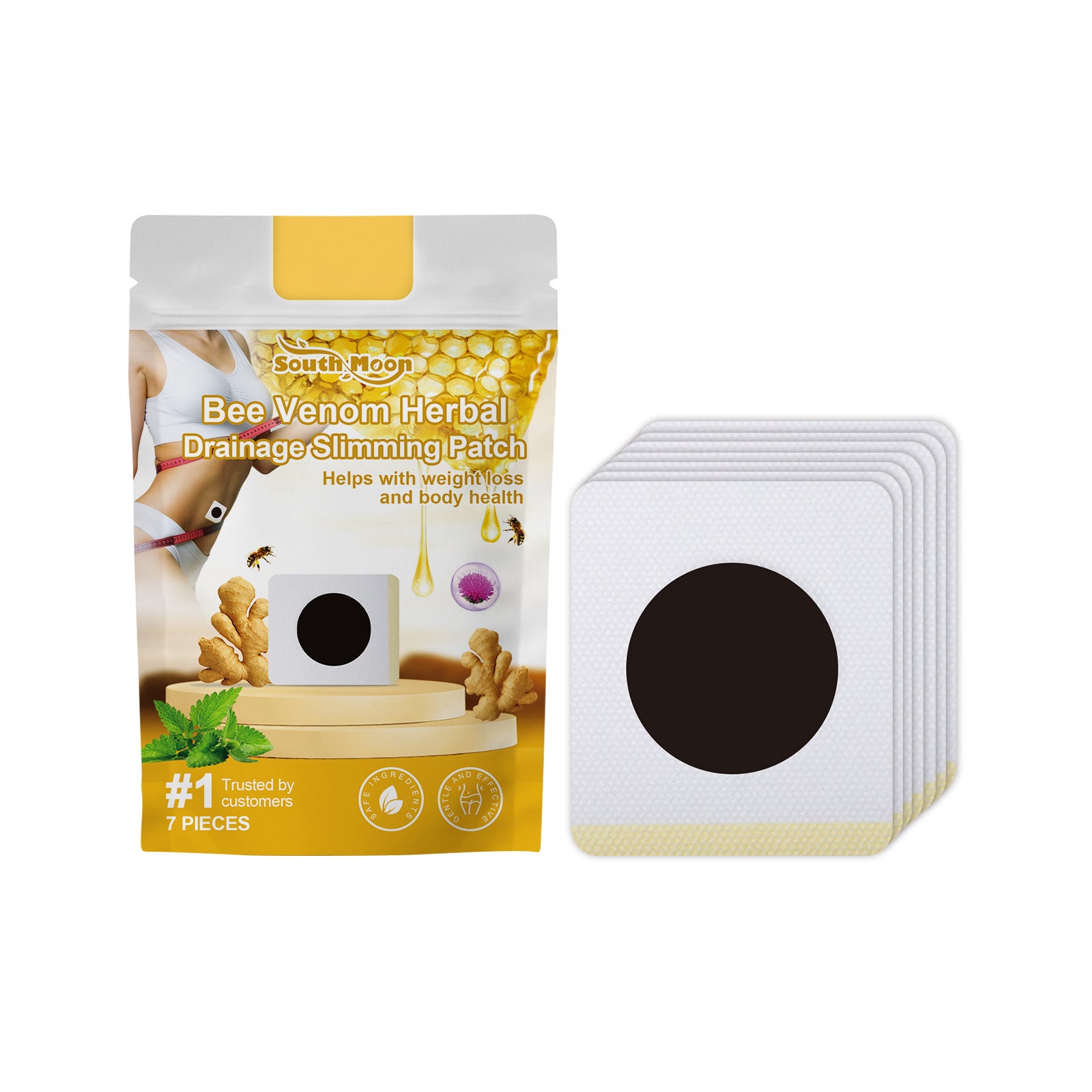 South Moon Bee Venom Shape Slimming Patch, Firming Thighs Bye Bye Meat Belly Slimming Patch - 5 - CJ
