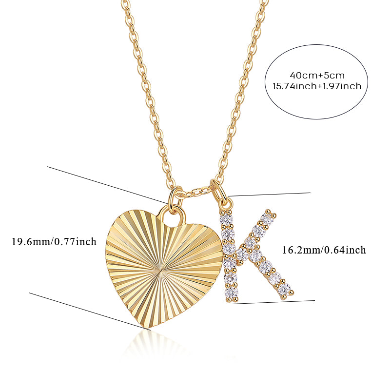 1Heart Of Hearts Luxurious Fashion Diamond Pendant Necklace Set With Mosan Diamond Silver Ornaments Prohibit TikTok sales - 5 - CJ
