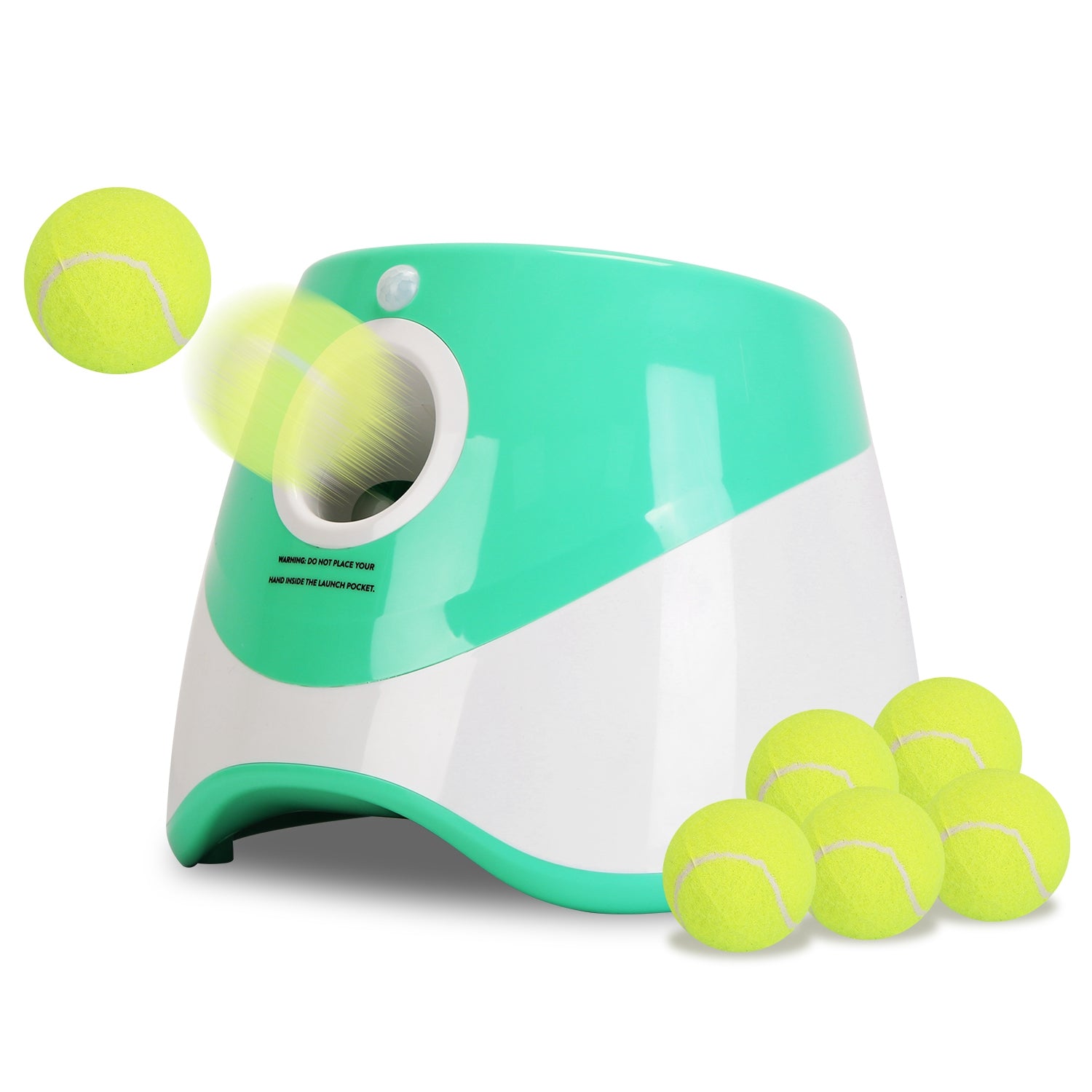 1Pc Automatic Dog Ball Launcher Included 6 Tennis Balls Dog With 3 Adjustable Launch Distance Interactive Ball Thrower Fetch Machine For Small Medium Dogs - 5 - CJ
