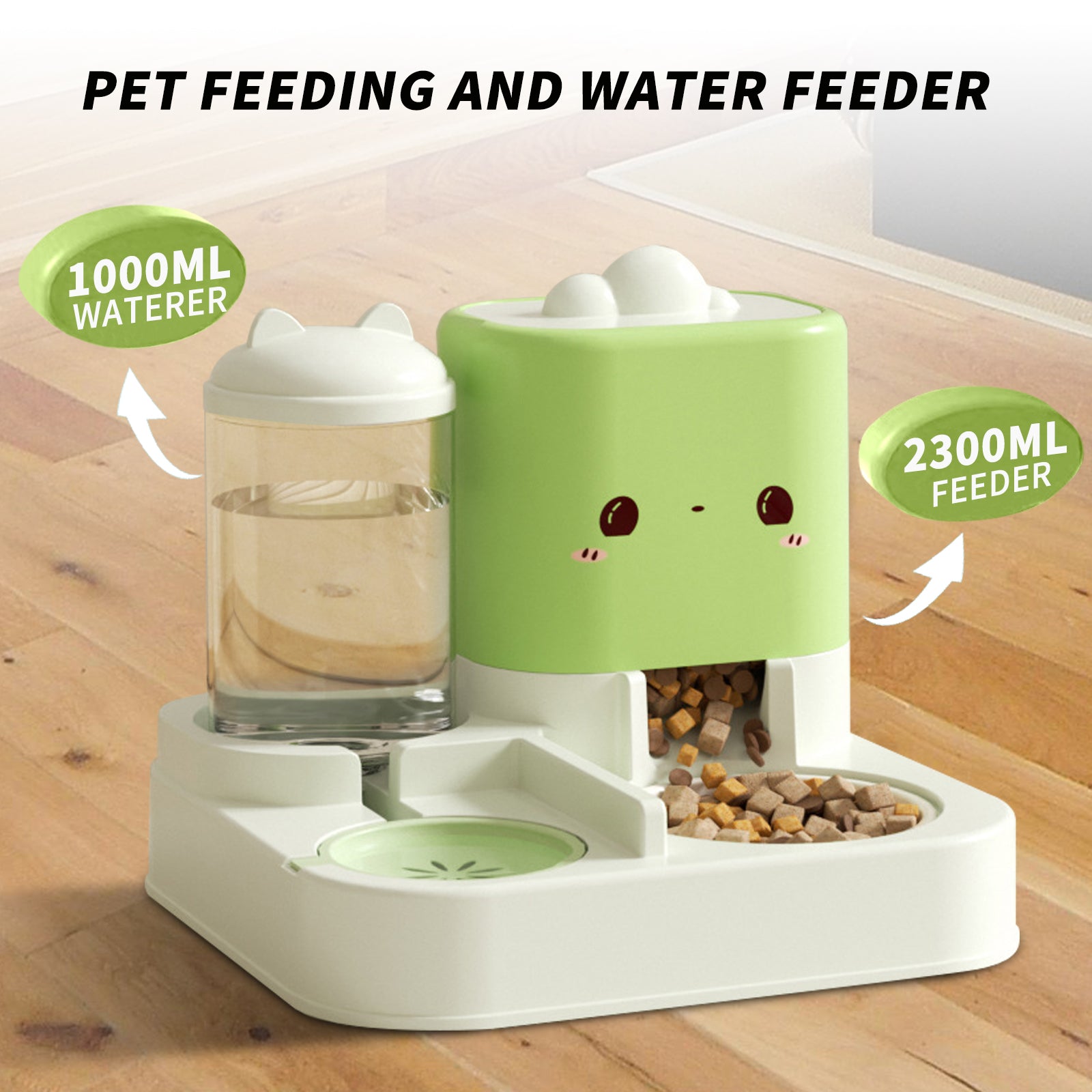 Super Cute Pink Cartoon Shaped Pet Feeding And Drinking Device, Filled With Cute Elements, Paired With Thoughtful Large Capacity Design, Easily Solves The Problem Of Pet Hunger And Thirst During Short - 5 - CJ