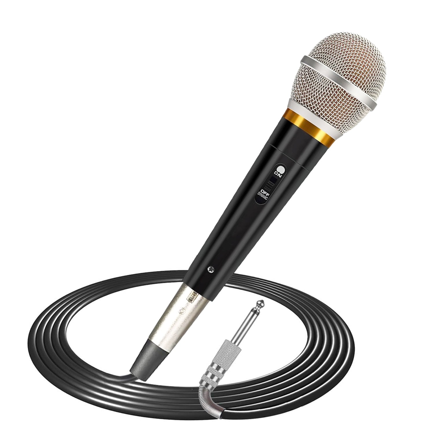 1Pc  Handheld Dynamic Microphone Wired XLR Microphone With On Off Button 13ft Detachable XLR Cable Professional Studio Live Performance Cardioid Mic For For Karaoke Vocals Podcasting Recording - 5 - CJ
