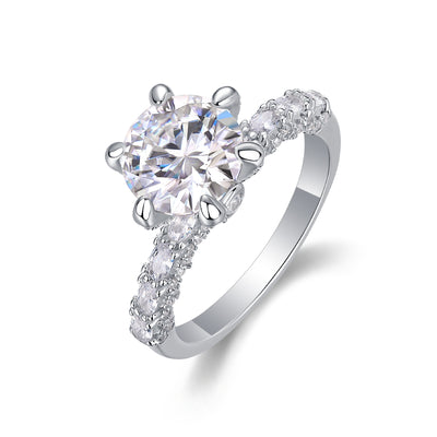1Lady Luck Diamond Ring Luxury Fashion Set Moissanite Silver Ring Prohibit Tk Sales - 5 - CJ