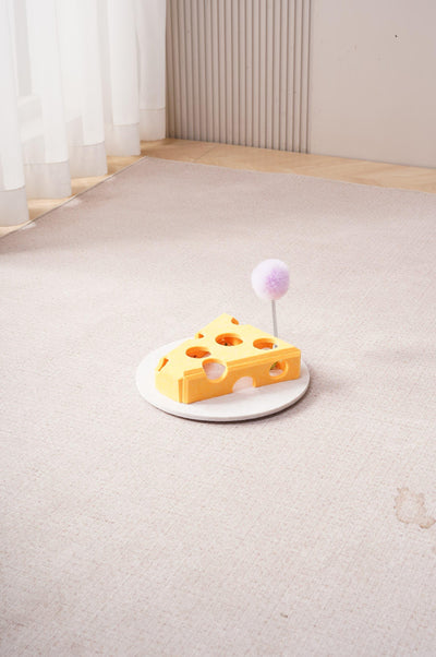 Cat Puzzle Toy With Ball And Spring - loaded Wand Felt Indoor Cat Toy Box Suction Cup Base Treat Puzzle Helps Cats Play Independently And Improves Their Intelligence. - 5 - CJ
