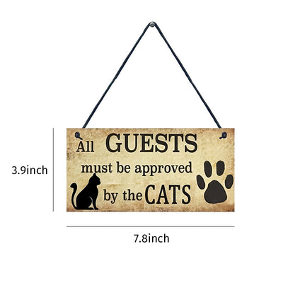 Wooden Cat Pendant For Pets Vintage Style - 0 - CJ