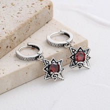 Six Star Star 925 Silver Ear Pendant Earring Jewelry Girl - 4 - CJ