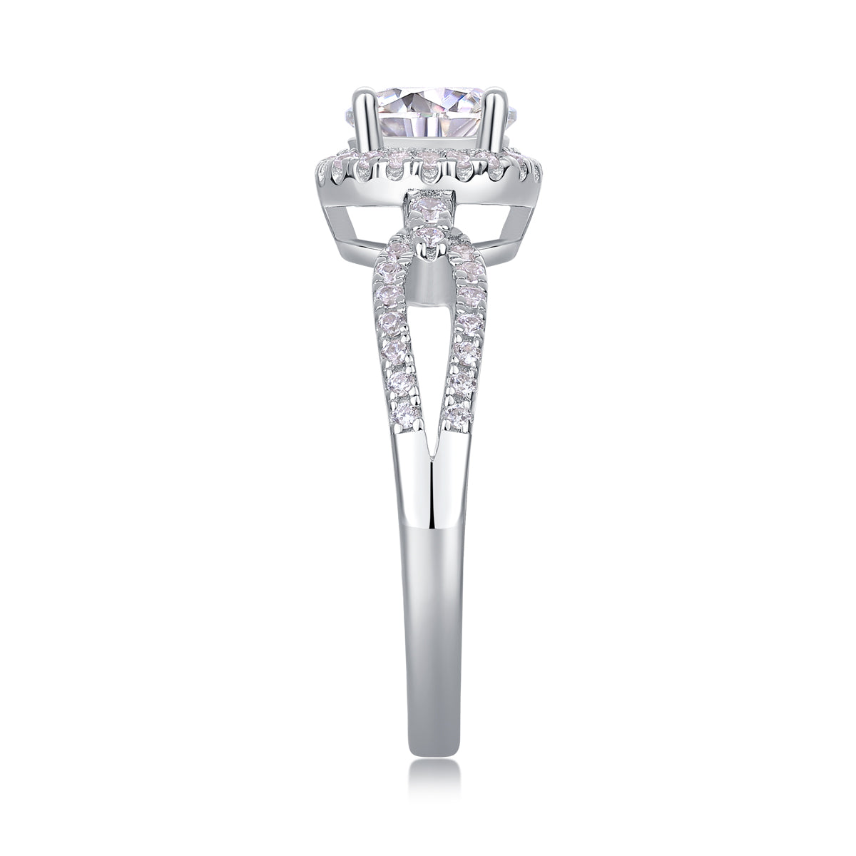 1Luxury Fashion Large Diamond Wedding Ring With Moissanite Silver Ring Prohibit TikTok sales - 5 - CJ