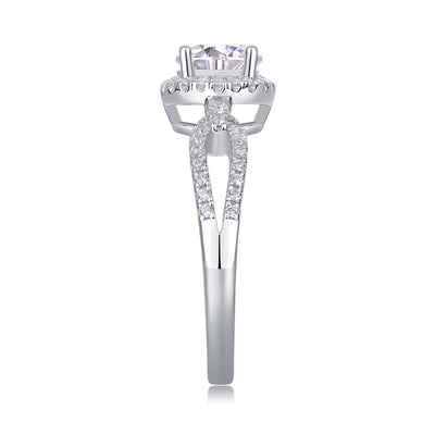 1Luxury Fashion Large Diamond Wedding Ring With Moissanite Silver Ring Prohibit TikTok sales - 5 - CJ