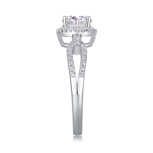 1Luxury Fashion Large Diamond Wedding Ring With Moissanite Silver Ring Prohibit TikTok sales - 5 - CJ