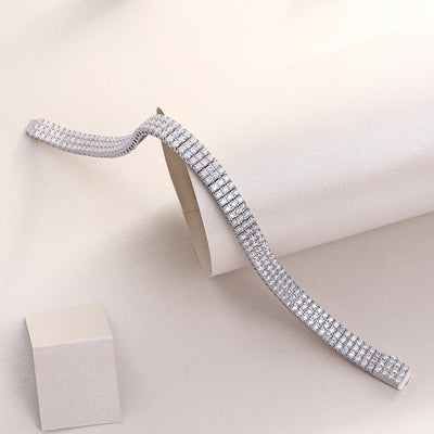 1Chain Guanghua Luxury Fashion Mosan Diamond S925 Silver Bracelet Comparable To Natural Diamonds Prohibit TikTok sales - 5 - CJ