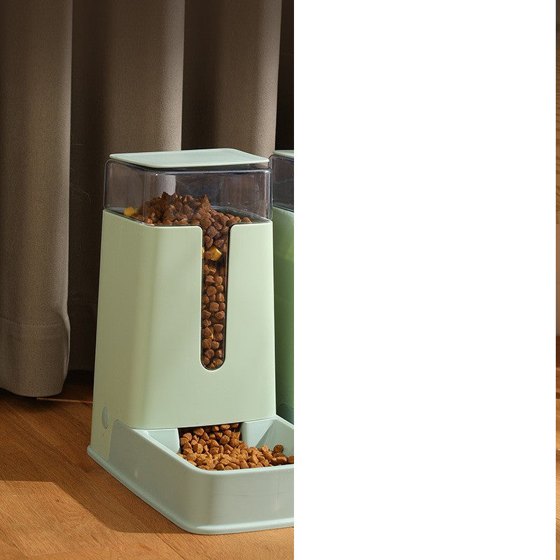Pet Double Bowl Automatic Feeder Waterer - 0 - CJ - Green - Feeder - CJGY160946803CX