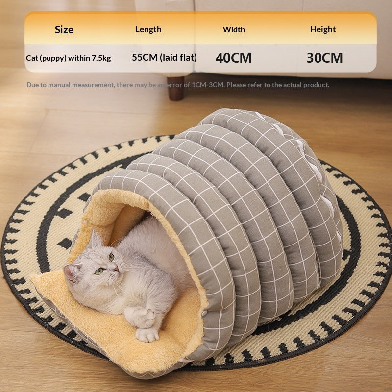 Thickened Insulated Pet Bed With A Closed Design And A Handy Handle - 0 - CJ