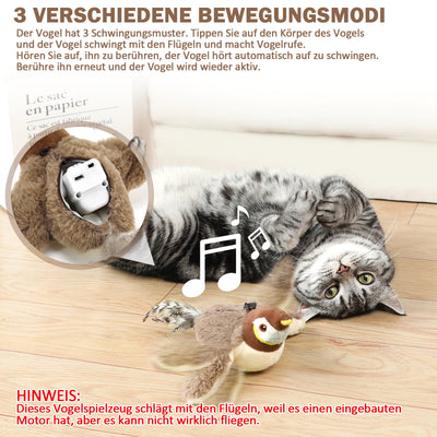 Electric Cat Toy Bird For Self - Entertainment - Interactive Automatic Cat Toy With Catnip, Intelligent Rechargeable Cat Toy For Cats To Play With And Step On - 5 - CJ
