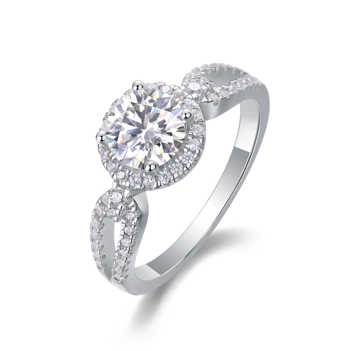 1Luxury Fashion Large Diamond Wedding Ring With Moissanite Silver Ring Prohibit TikTok sales - 5 - CJ