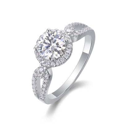 1Luxury Fashion Large Diamond Wedding Ring With Moissanite Silver Ring Prohibit TikTok sales - 5 - CJ