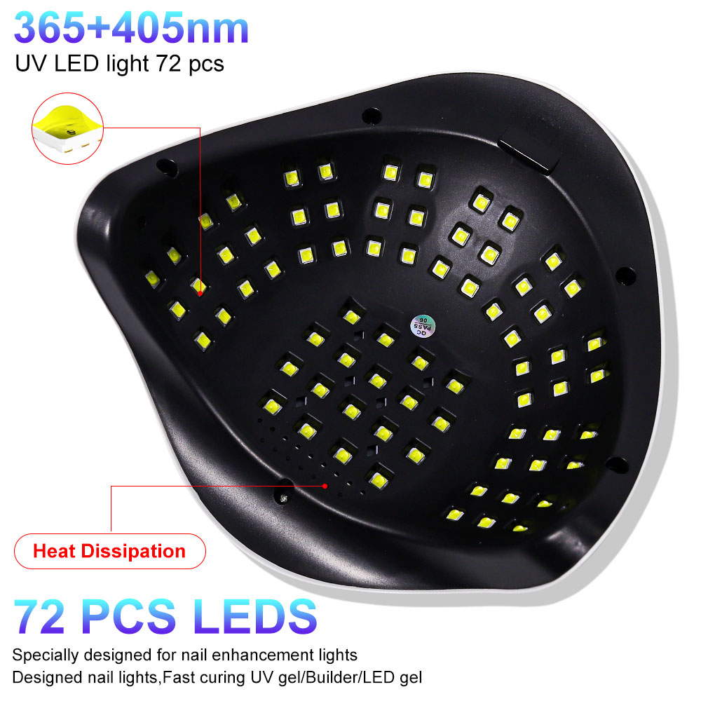 UV LED Nail Lamp Professional LED Nail Dryer For Gel Nails With Removable Base, Touch Screen 4 Timers And Automatic Sensor UV LED Nail Lamp Professional LED Nail Dryer For Gel Nails With Removable Bas - 5 - CJ