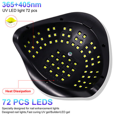 UV LED Nail Lamp Professional LED Nail Dryer For Gel Nails With Removable Base, Touch Screen 4 Timers And Automatic Sensor UV LED Nail Lamp Professional LED Nail Dryer For Gel Nails With Removable Bas - 5 - CJ