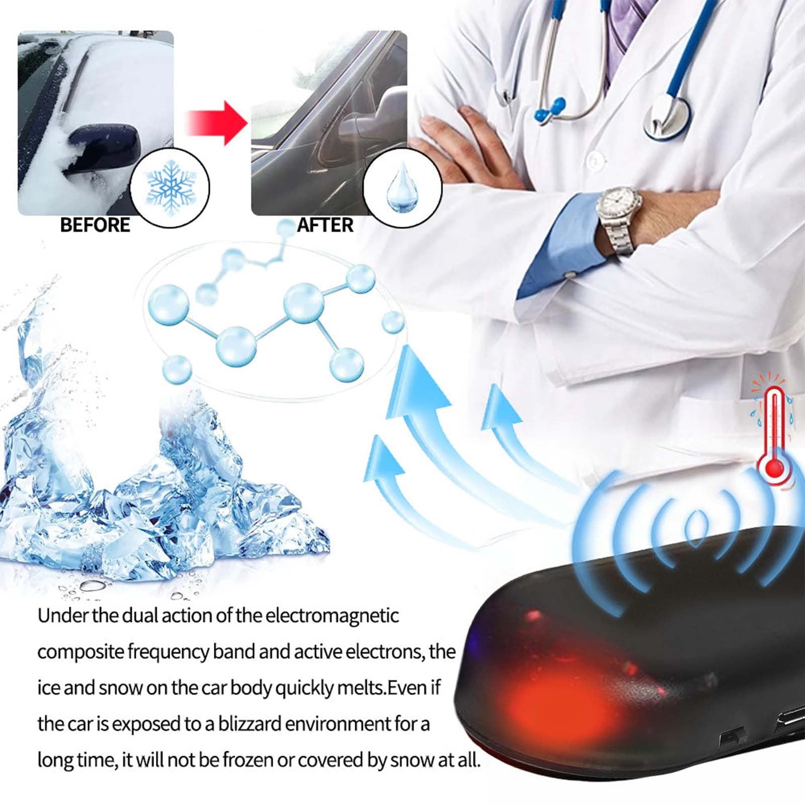 Portable Mini Ice Scraper For Quick De - icing And Snow Melting Of Car Windows. After - sales Service Not Included. - 5 - CJ