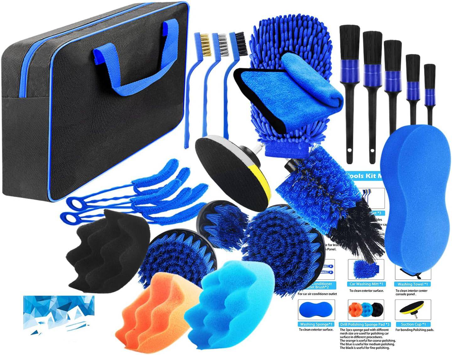 22 Pcs Car - Cleaning - Tool - Set Drill Not Include - 5 - CJ