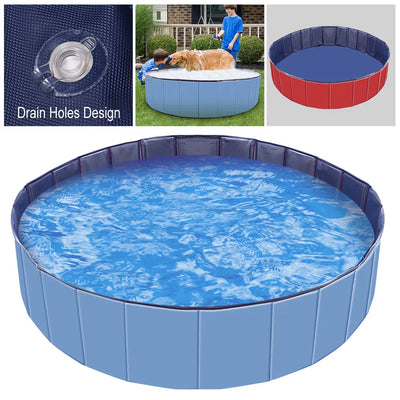 Foldable Pet Swimming Pool PVC Kiddie Baby Dog Swim Pool Bathing Tub Playmat Kids Pools - 5 - cjdroshippping